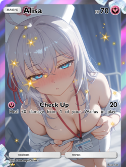 LoveangelGames-Season 4- Custom Card- Waifu Universe-Alisa-Check Up - Image 1