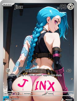 LoveangelGames-Season 2- Custom Card- Waifu Universe- Jinx - Image 1