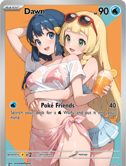 LoveangelGames-Season 2- Custom Card- Waifu Universe-Dawn Friends - Image 1