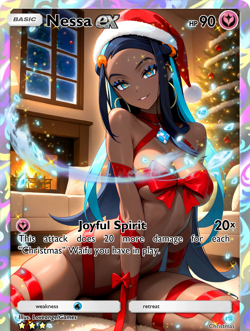 LoveangelGames-Season 2- Custom Card- Waifu Universe-Nessa-Days of Christmas - Image 1