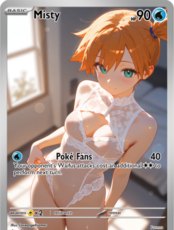 LoveangelGames-Season 2- Custom Card- Waifu Universe-Misty Poke Fans - Image 1