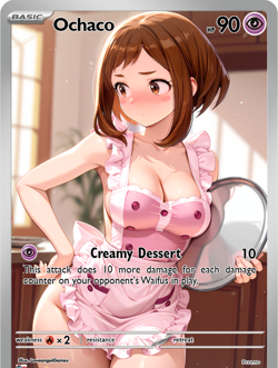 LoveangelGames-Season 2- Custom Card- Waifu Universe- Ochaco Cooking - Image 1