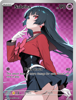 LoveangelGames-Season 2- Custom Card- Waifu Universe-Sabrina Poke Scout - Image 1