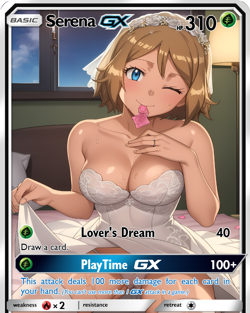 LoveangelGames-Season 2- Custom Card- Waifu Universe-Serena-HoneyMoon - Image 1
