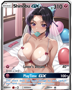 LoveangelGames-Season 2- Custom Card- Waifu Universe-Shinobu-Honeymoon - Image 1