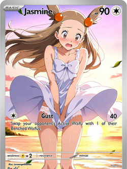 LoveangelGames-Season 2- Custom Card- Waifu Universe- Jasmine Beach - Image 1