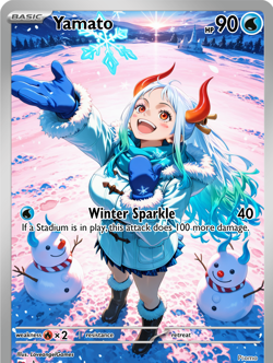 LoveangelGames-Season 2- Custom Card- Waifu Universe- Yamato Winter Sparkle - Image 1