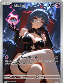 LoveangelGames-Season 2- Custom Card- Waifu Universe- Sabrina Mental Mystic - Image 1