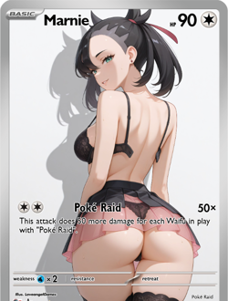 LoveangelGames-Season 2- Custom Card- Waifu Universe- Marnie Poke Raid - Image 1