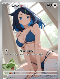 LoveangelGames-Season 2- Custom Card- Waifu Universe-Liko Poke Nurse - Image 1