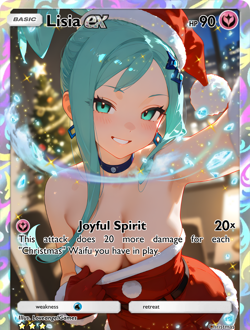 LoveangelGames-Season 2- Custom Card- Waifu Universe-Lisia-Days of Christmas - Image 1