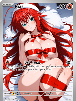 LoveangelGames-Season 2- Custom Card- Waifu Universe-Rias DxD Treat - Image 1