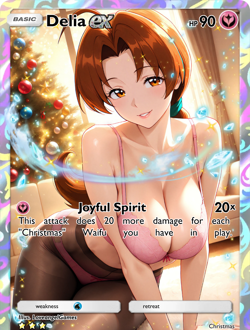LoveangelGames-Season 2- Custom Card- Waifu Universe-Delia-Days of Christmas - Image 1