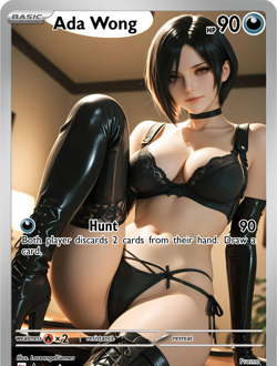 LoveangelGames-Season 2- Custom Card- Waifu Universe- Ada Wong-Hunt - Image 1
