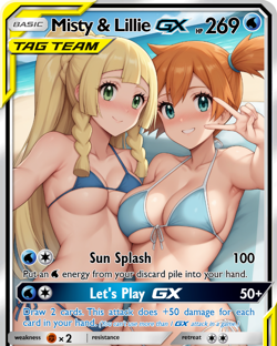 LoveangelGames- Custom Card-Tag Team Series- Lillie & Misty - Image 1