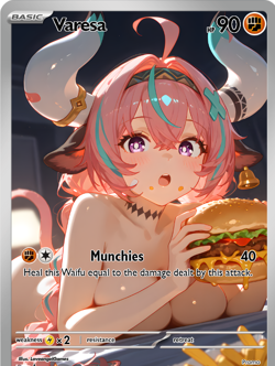 LoveangelGames-Season 2- Custom Card- Waifu Universe- Varesa Genshin - Image 1