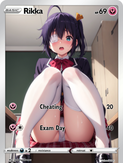 LoveangelGames-Season 2- Custom Card- Waifu Universe- Rikka - Image 1