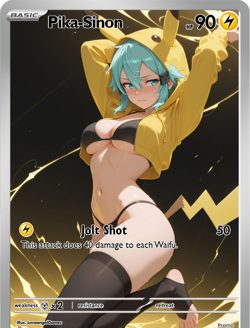 LoveangelGames-Season 2- Custom Card- Waifu Universe- Pika Sinon - Image 1