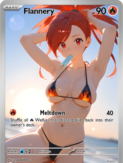 LoveangelGames-Season 2- Custom Card- Waifu Universe-Flannery Meltdown - Image 1