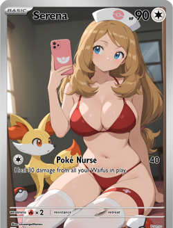 LoveangelGames-Season 2- Custom Card- Waifu Universe-Serena Poke Nurse - Image 1