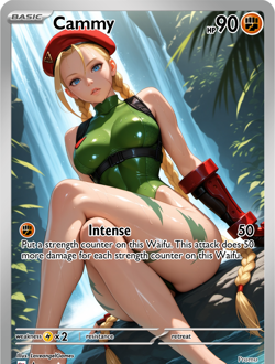 LoveangelGames-Season 2- Custom Card- Waifu Universe-Cammy Intense - Image 1