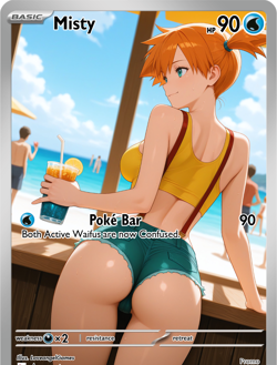 LoveangelGames-Season 2- Custom Card- Waifu Universe- Misty Poke Bar - Image 1
