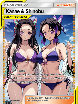 LoveangelGames- Custom Card-Tag Team Series- Kanae & Shinobu - Image 1