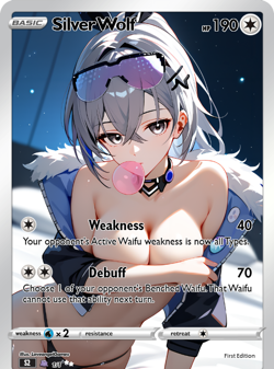 LoveangelGames- Custom Card-Character Set- Silver Wolf - Image 1