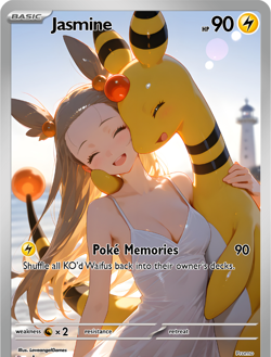 LoveangelGames-Season 2- Custom Card- Waifu Universe-Jasmine Memories - Image 1