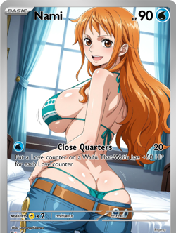 LoveangelGames-Season 2- Custom Card- Waifu Universe- Nami Close Quarters. - Image 1