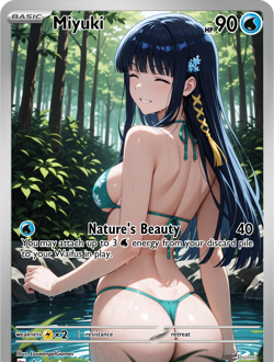 LoveangelGames-Season 2- Custom Card- Waifu Universe-Miyuki Natures Beauty - Image 1