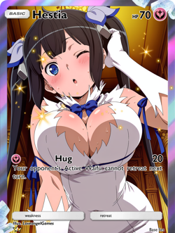 LoveangelGames-Season 4- Custom Card- Waifu Universe-Hestia-Hug - Image 1