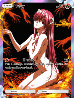 LoveangelGames-Season 4- Custom Card- Waifu Universe-Lucy-Death - Image 1