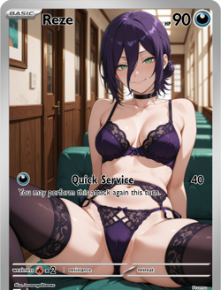 LoveangelGames-Season 2- Custom Card- Waifu Universe-Reze-Quick Service - Image 1