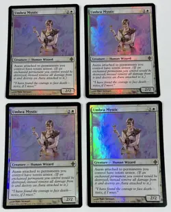 MTG Rise of the Eldrazi *FOIL* UMBRA MYSTIC x4 *NM/Mint *playset *VHTF *Magic - Image 1