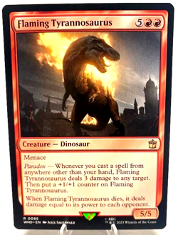 Flaming Tyrannosaurus - 0085 - Universes Beyond: Doctor Who - Regular - Image 1