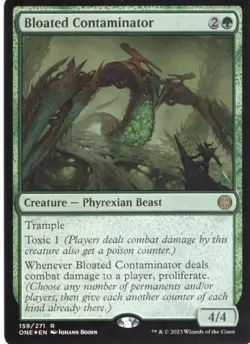 BLOATED CONTAMINATOR 159/271 FOIL PHYREXIA: ALL WILL BE ONE MTG MAGIC NM - Image 1