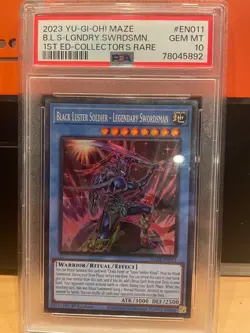 Yugioh PSA 10 Black Luster Soldier Legendary Swordsman MAZE-EN011 Collectors 1st - Image 1