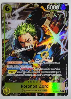 ONE PIECE Roronoa Zoro (Full Art) ST29-014 Starter Deck 29: Egghead Foil - Image 1