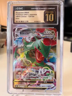 🐉🐉 CGC 10 Pristine Rayquaza VMAX 120/184 Vmax Climax s8b Holo Pokemon Card - Image 1