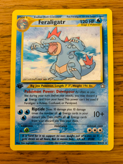 1st Edition Feraligatr (5/111) Holo Neo Genesis Set Pokemon Card! FREE P&P! - Image 1