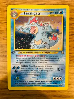 1st Edition Feraligatr (5/111) Holo Neo Genesis Set Pokemon Card! FREE P&P! - Image 4