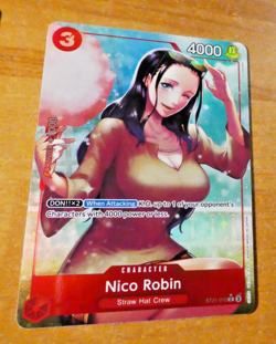 ONE PIECE ENGLISH CARD HOLO GAME CARTE NICO ROBIN ST21-010 ALT EN TCG NEUF - Image 1