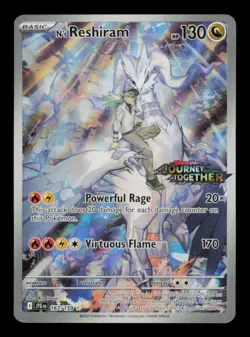 Pokemon Card N's Reshiram 167/159 Journey Together Promo Stamped IR NM 2025 - Image 1