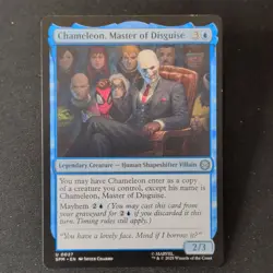 Wizards Chameleon Master of Disguise Marvel 0027 Legendary Creature Blue Uncomm… - Image 1