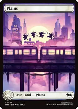 FOIL Full Art Basic Lands - Teenage Mutant Ninja Turtles - MtG- NM - Image 1