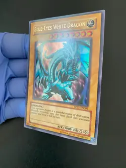 YU-GI-OH! BLUE-EYES WHITE DRAGON ULTRA RARE RP01-EN001 ENGLISH OG PRINT 2008 EX - Image 3