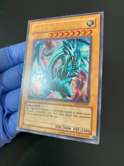 YU-GI-OH! BLUE-EYES WHITE DRAGON ULTRA RARE RP01-EN001 ENGLISH OG PRINT 2008 EX - Image 5