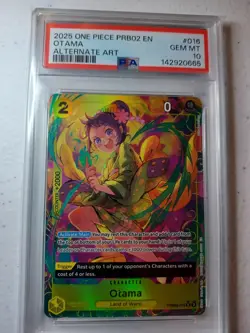 PSA 10 Gem Mint One Piece PRB02-016 Otama Alternate Art English - Image 1