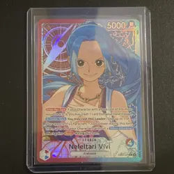 Bandai One Piece CCG Nefeltari Vivi Leader Alt Art EB03-001 Heroines Ed Mint - Image 1
